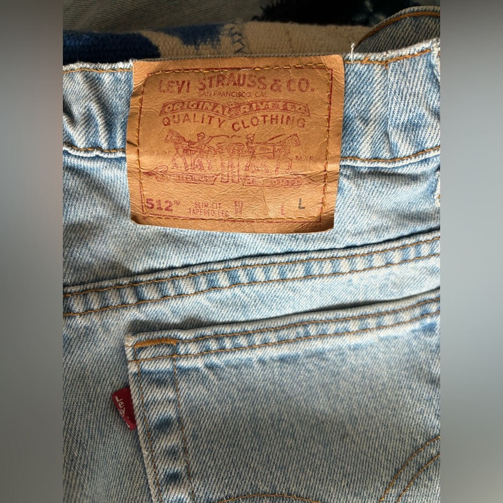 Custom Patchwork Upcycled Blue Levi’s Denim Jeans… - image 5